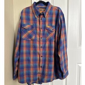 DIXXON Main Street Button Down Plaid Shirt 3X